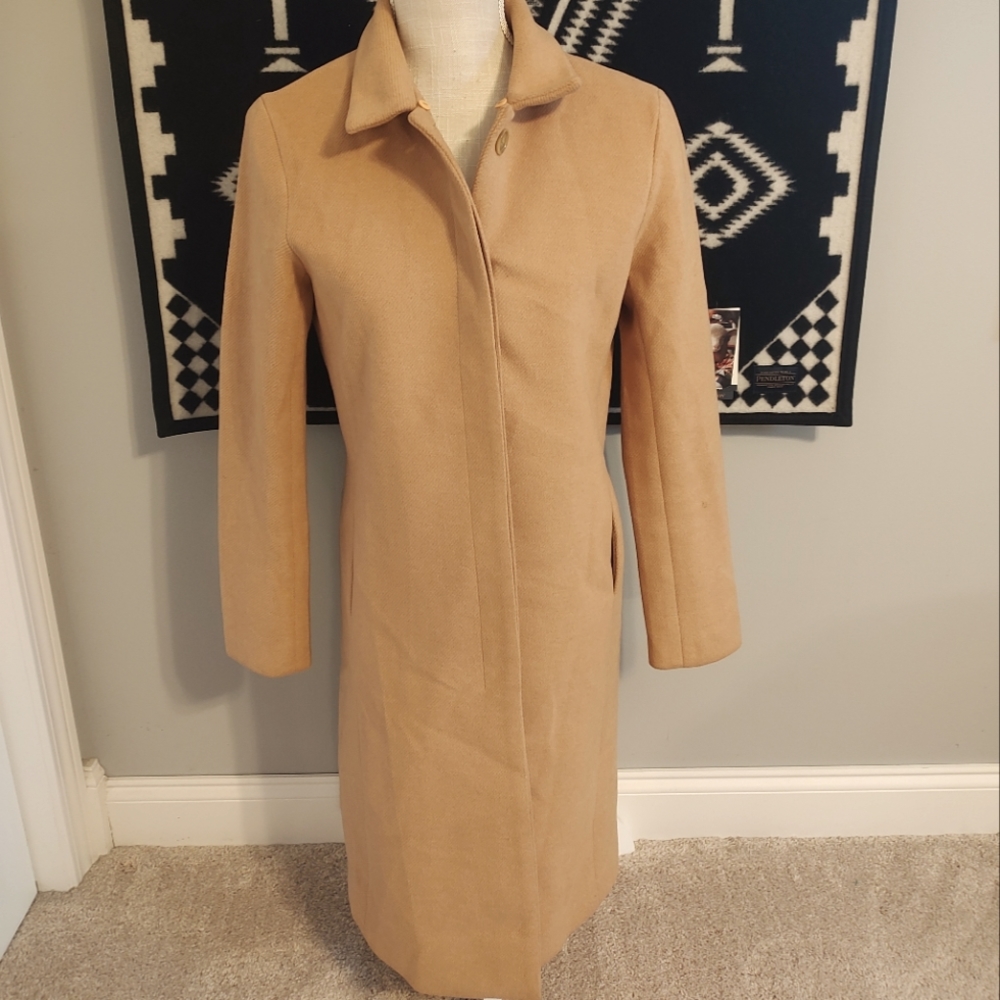 🍂 Vintage GUC Cello Brand Ladie's Wool Lined Old Money Knee Length Pea Coat, S